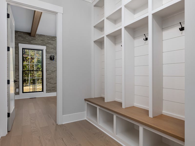 The Everyman — custom mudroom lockers for residential entryways