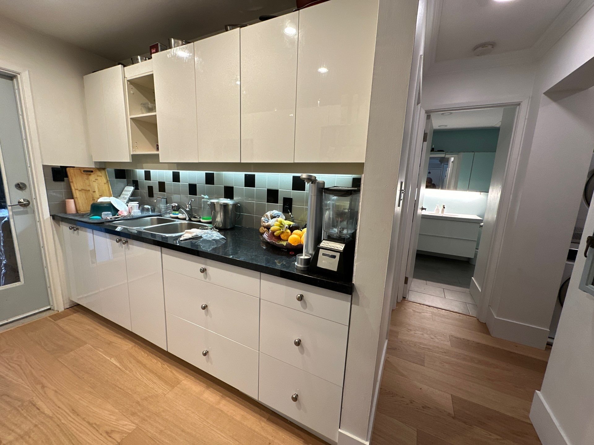 Commercial cabinet installation — W 7th Ave, Vancouver, BC