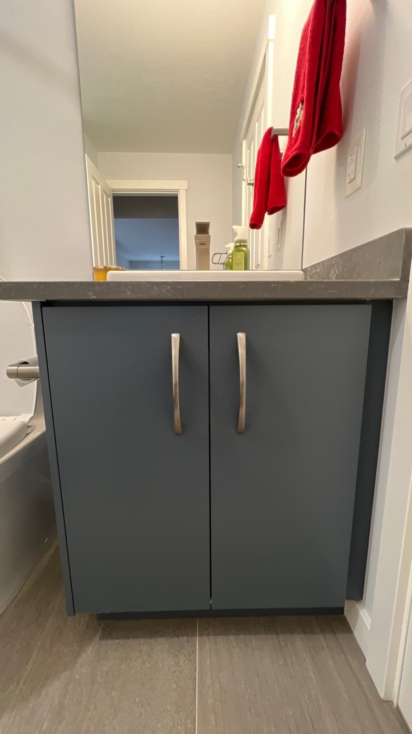 Insurance cabinet restoration — Ferry Rd, Delta, BC