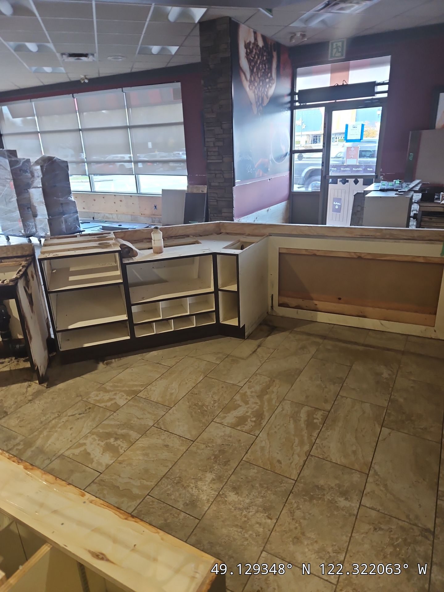 Commercial millwork — Tim Hortons, Mission, BC